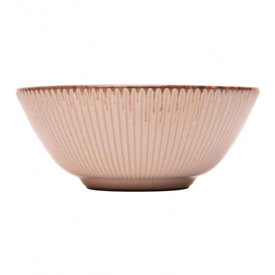 Bowl Avulso 16x6,5cm De Cerâmica Linear Bege